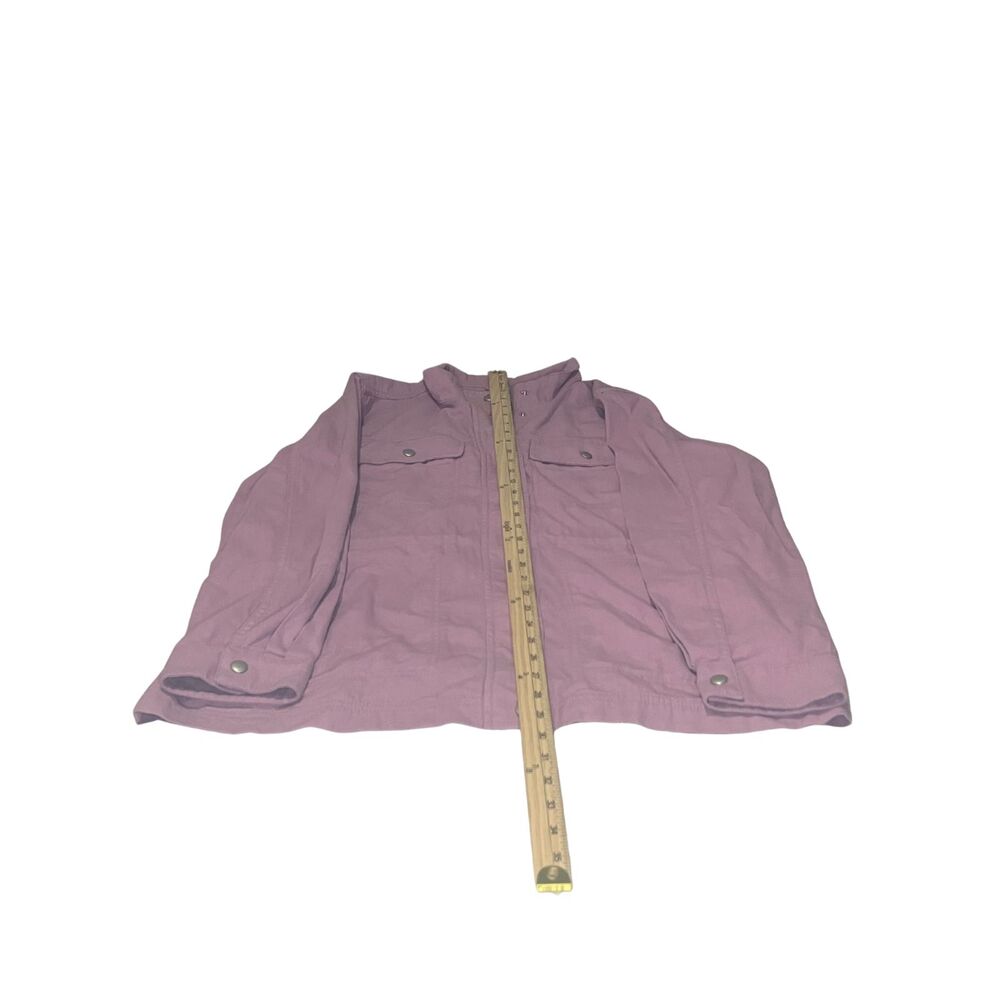GAP Lilac Utility Jacket - Button Front Shirt Jacket with Pockets - Picture 4 of 10
